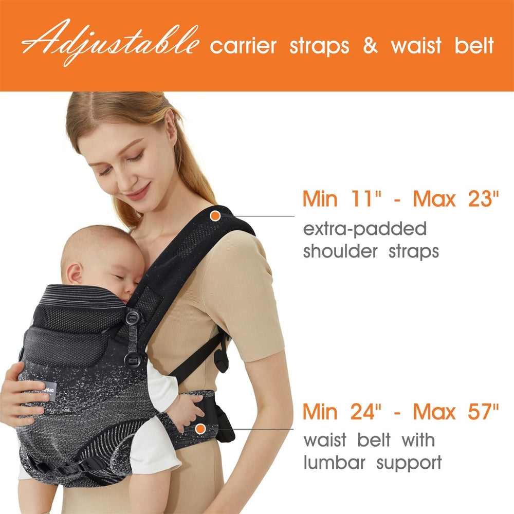 Fe Li Hua 360-degree wearing supports comfortable front, back, and hip carrying.