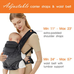 Fe Li Hua 360-degree wearing supports comfortable front, back, and hip carrying.