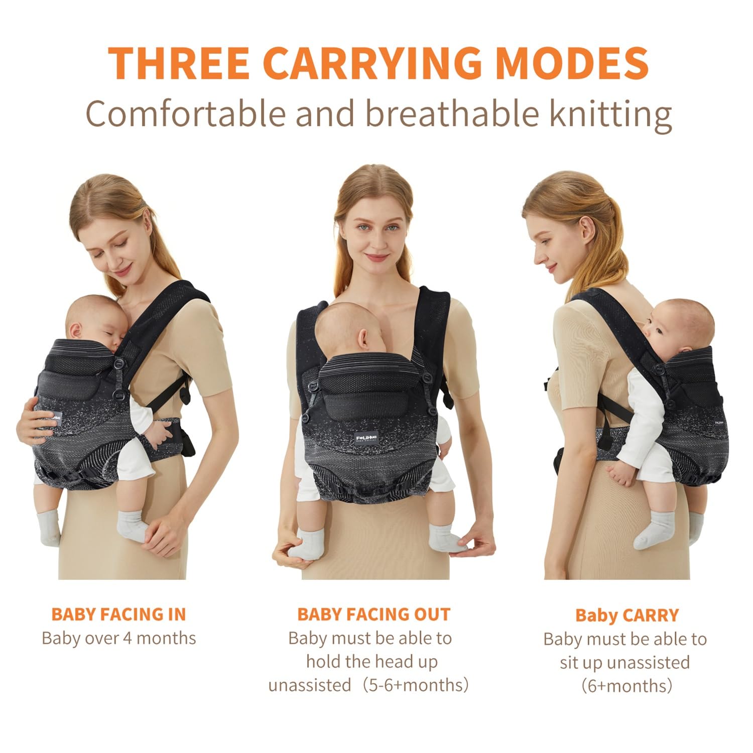 Fe Li Hua wide waist belt and thick straps relieve abdomen and shoulder pressure.