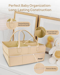 Feagar baby diaper caddy organizer with eight pockets for quick diaper changes