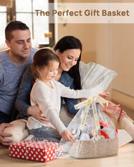 Feagar storage basket handles easy-carry enables portable storage for gifts and laundry.