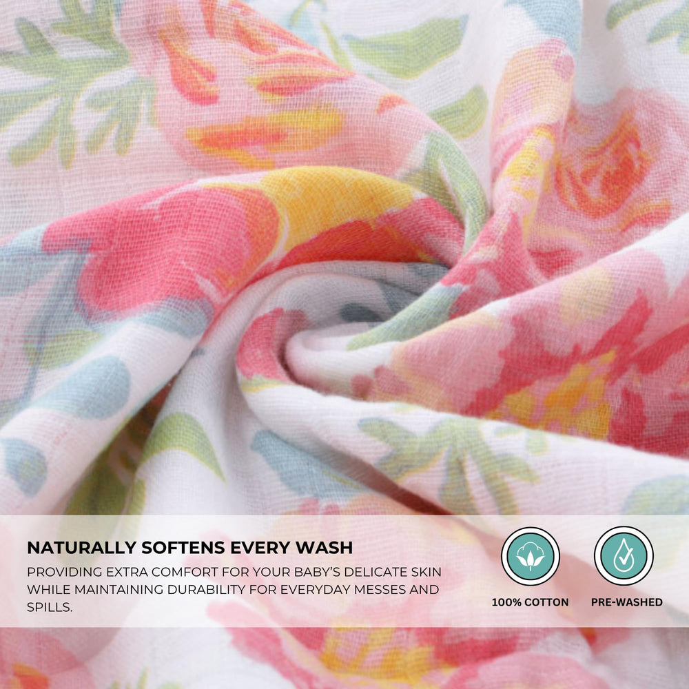 Featherhead burp cloths absorbent terry backing detail