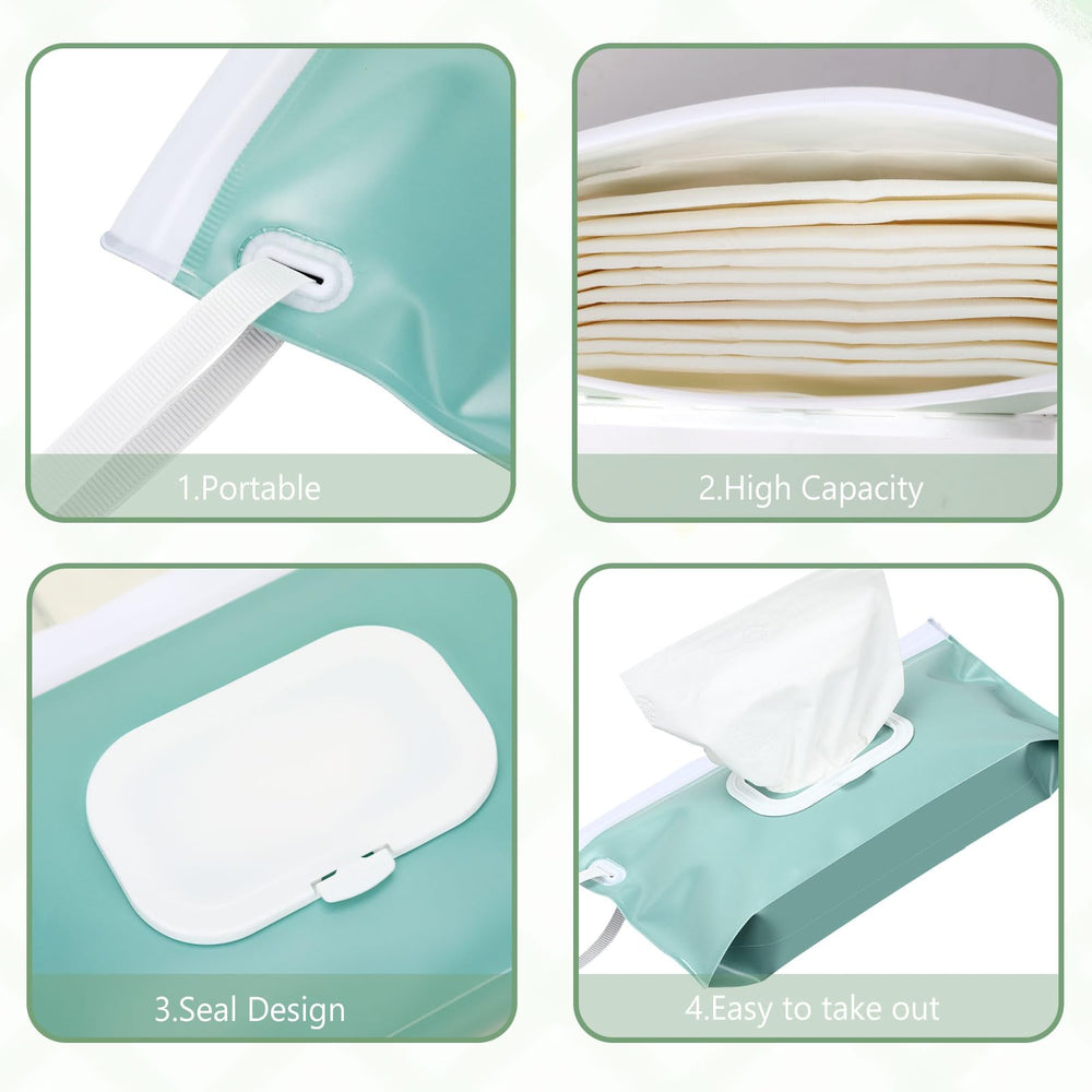 FEBSNOW dispenser lid open to demonstrate one-handed wipe access.