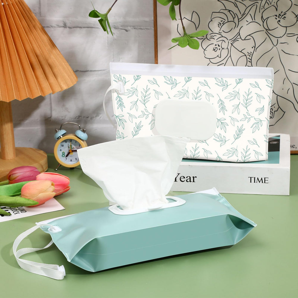 FEBSNOW wipes dispenser attached to a stroller with secure clip for quick access.