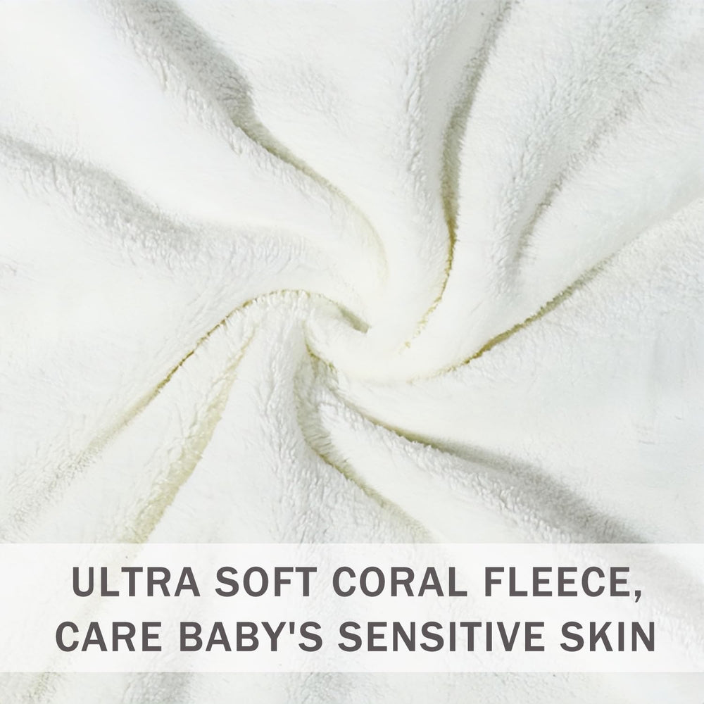 Febvao baby hooded towel size 31x31 fits newborns to toddlers comfortably.