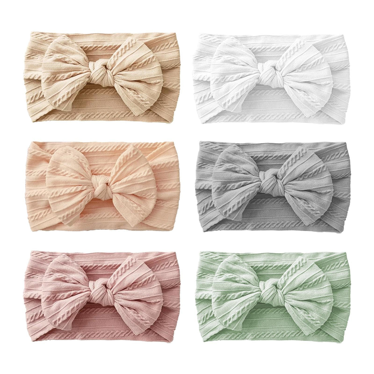 Fecawd 6pcs baby headbands with bows for stylish newborn photoshoots