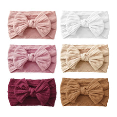 Fecawd baby headbands 6pc set pastel colors, perfect for coordinating outfits.