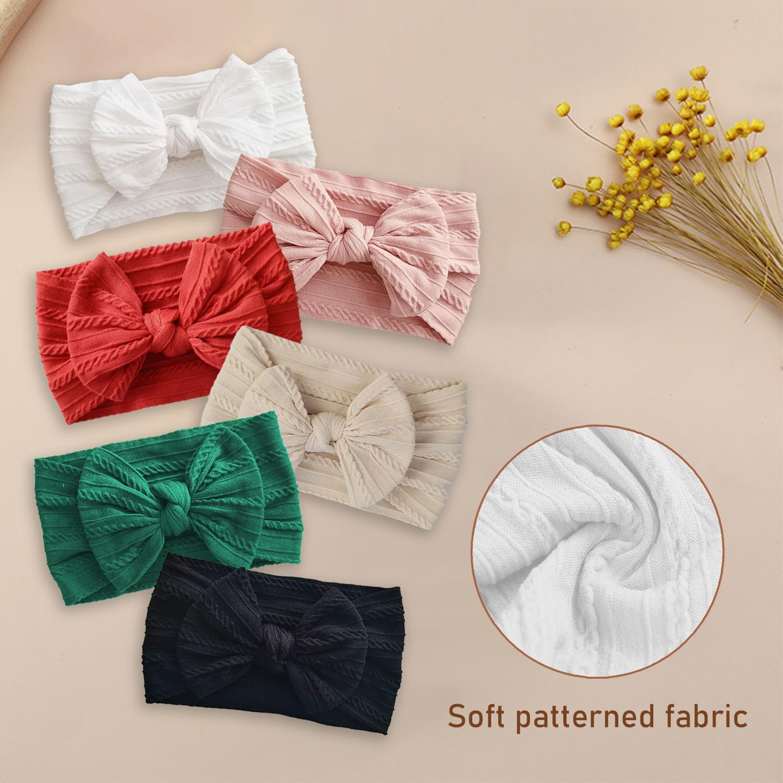 Fecawd headbands with bow detail ideal for photos and gifting