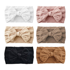 Fecawd baby headbands six-color overview for versatile daily outfits and gentle nylon comfort