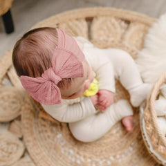 Fecawd baby headbands with wide non-slip band reduce slipping and red marks.
