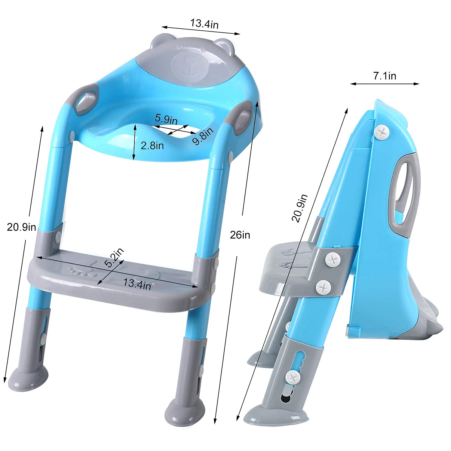 Fedicelly potty seat foldable design saves storage space between uses