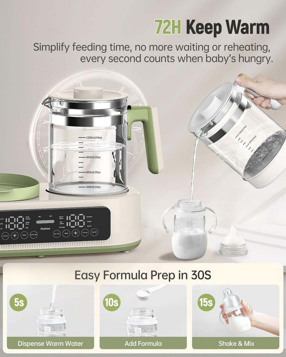 Feekaa multi-function steamer for steaming and drying