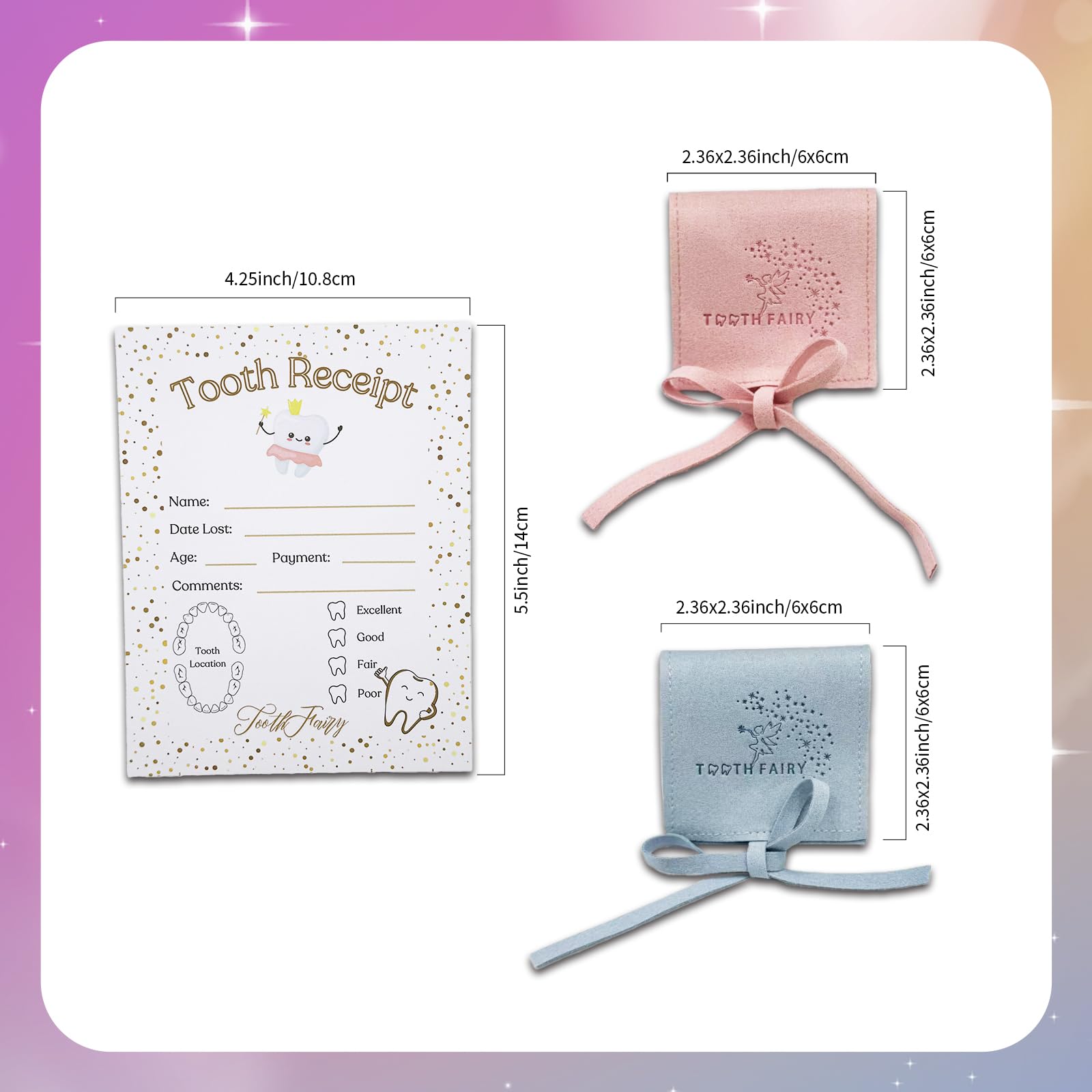 Feel Good Waves receipts cards front and back with an easy-to-read font for kids.
