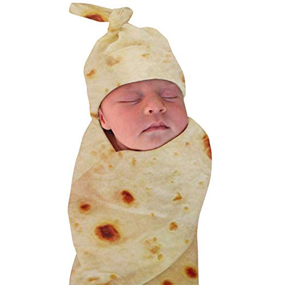 Feelmaker newborn gift set burrito swaddle ideal for new parents.
