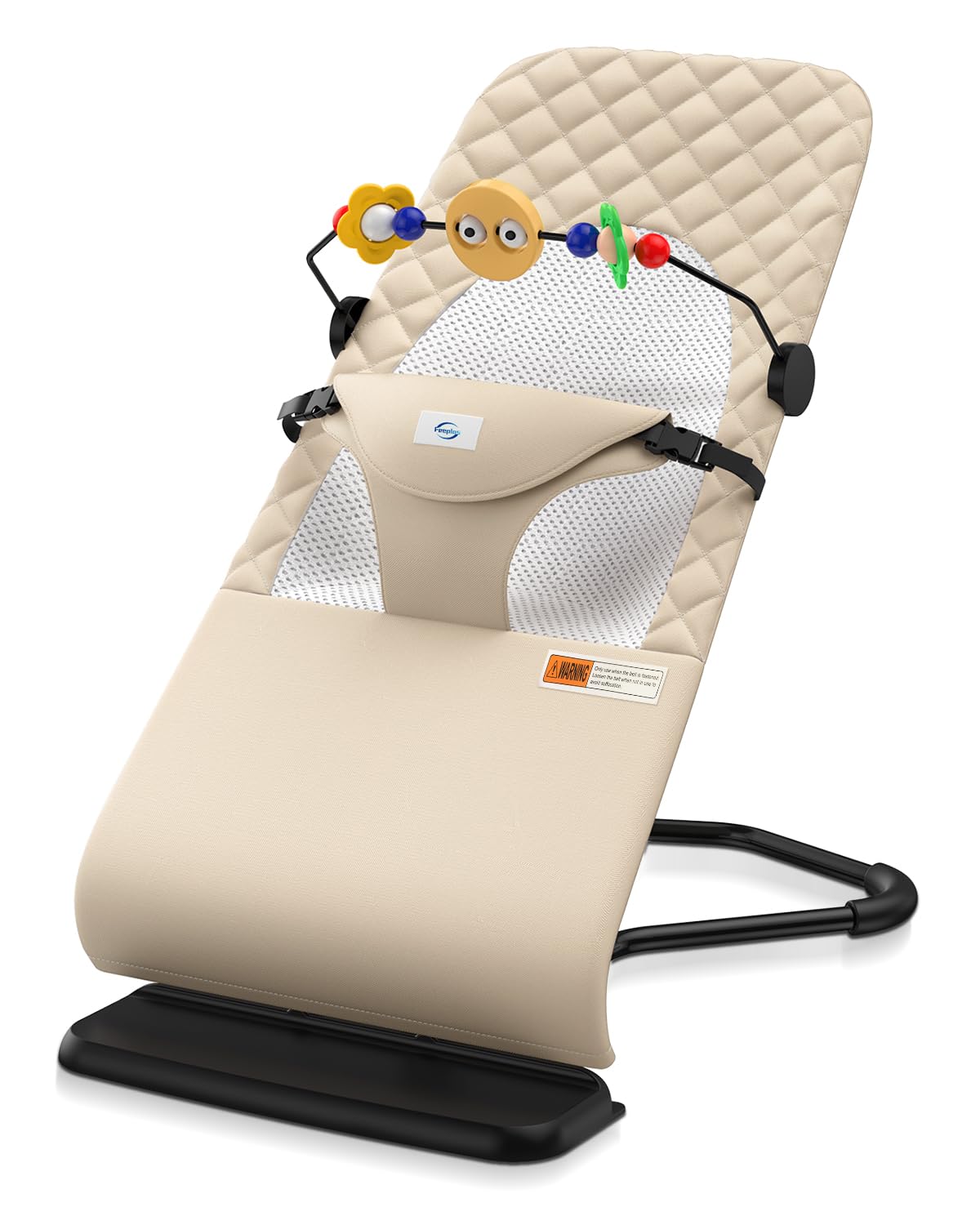 Feeplas baby bouncer cushion-breathable: breathable fabric for airy comfort and secure seating.