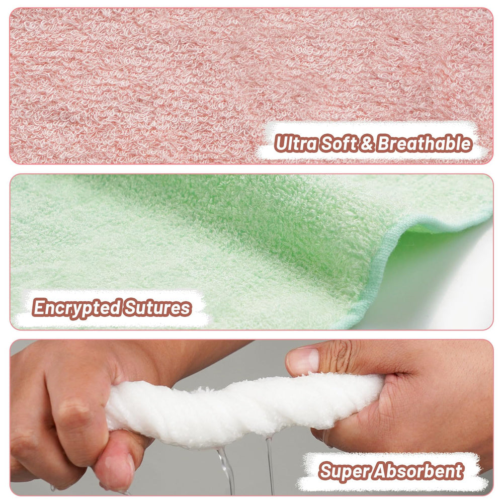 Feibi Baby Washcloths multicolor pack for color-coded baby care.
