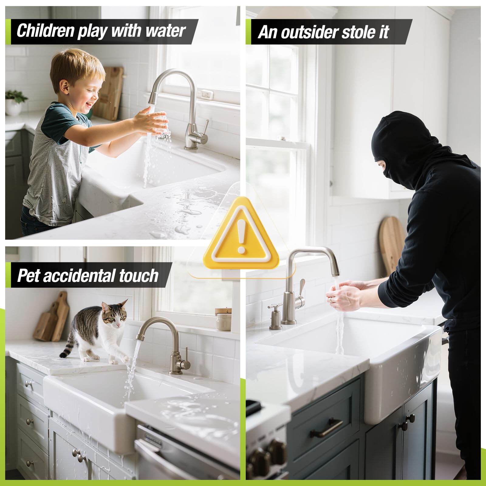 FeiTFX Faucet Lock Guard tool-free installation saves time during setup.