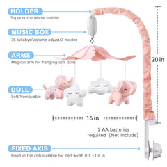 FEISIKE crib mobile 3-modes knob-mount for easy installation