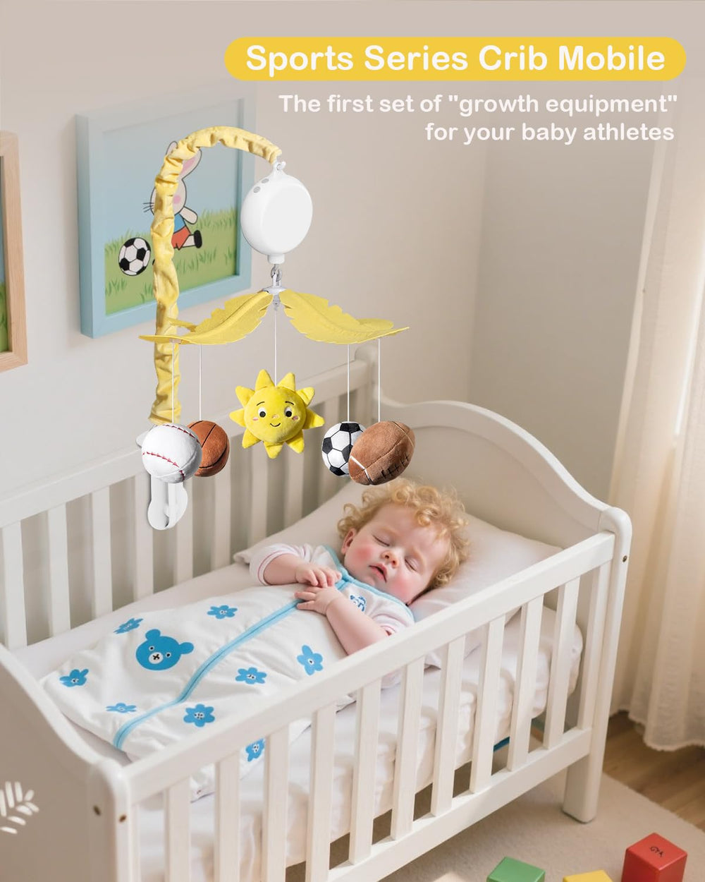 FEISIKE baby-crib-mobile volume-control for daytime fun or nighttime lullabies