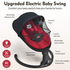 Feitiong baby swing five-speed motions provide versatile soothing options for fussy infants.