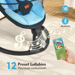 Feitiong baby swing mosquito net with see-through mesh for monitoring baby.