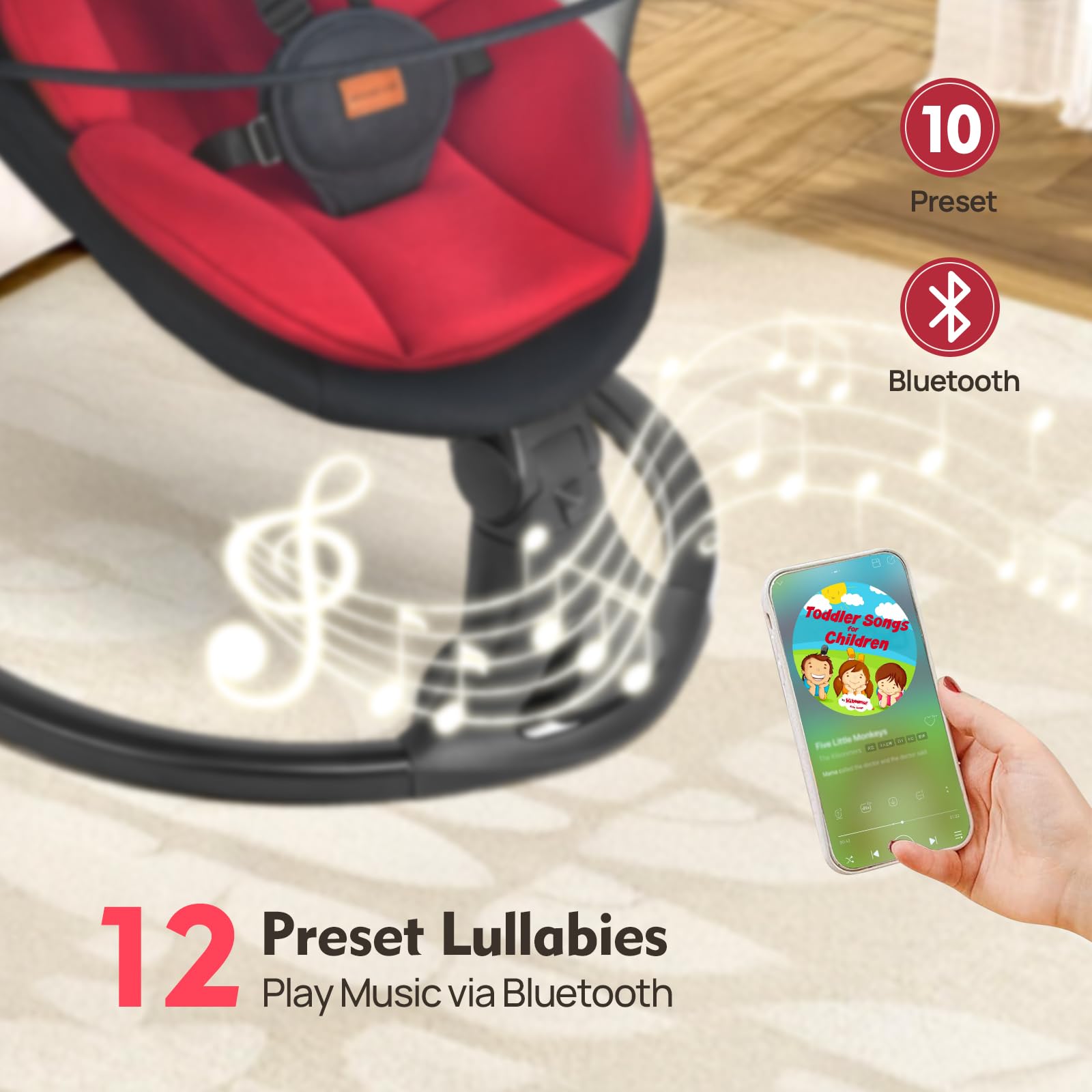 Feitiong see-through mosquito net lets you monitor your baby while swinging.