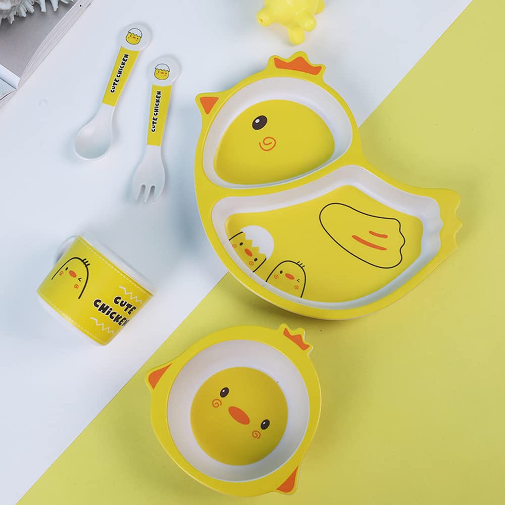 Fekdod bamboo kids dinnerware cup with handle for an easy grip