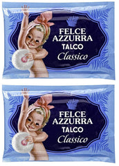 Felce Azzurra refill envelope in classic scent for natural talc after bath.