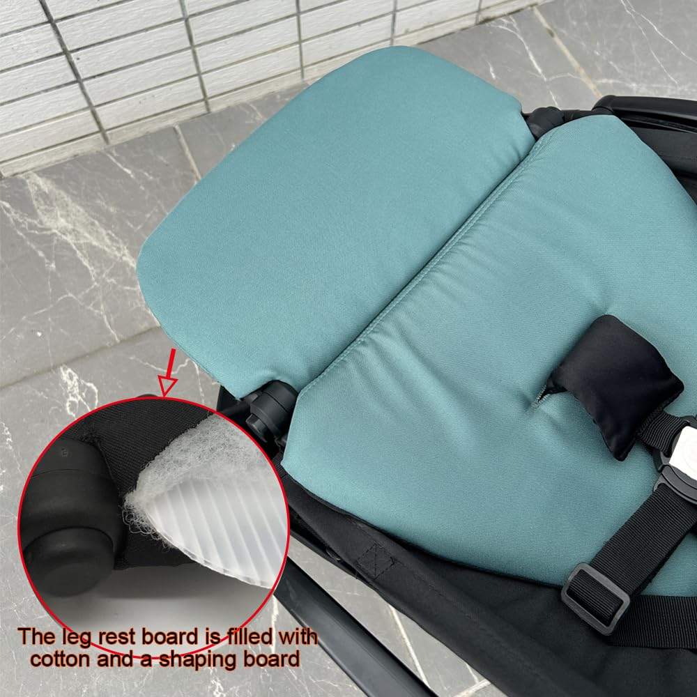 Soft textile padding on Feliliber leg rest in aqua
