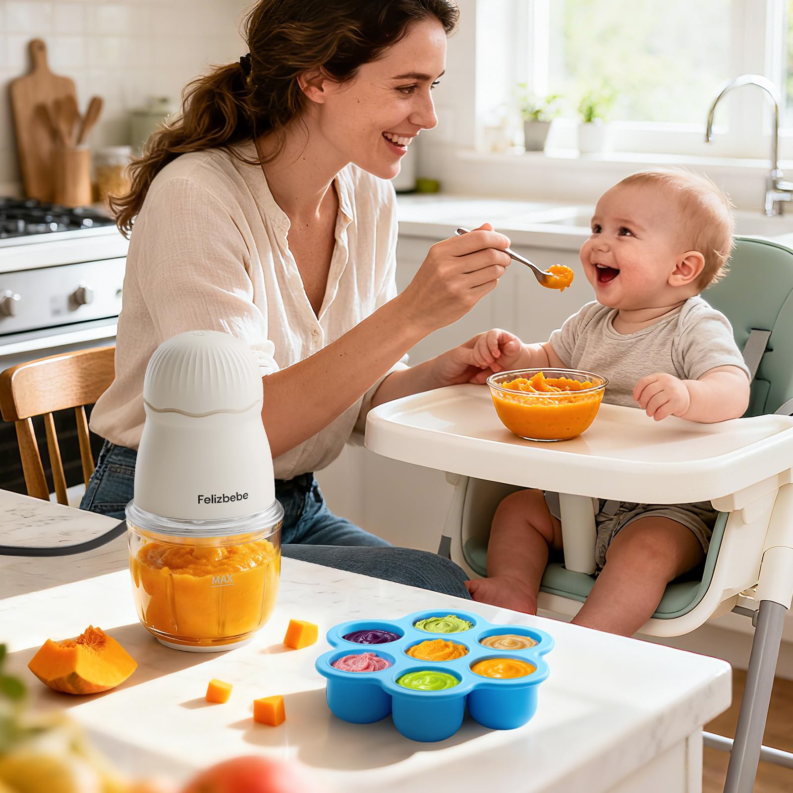 Felizbebe counter setup showcases modern, compact kit ideal for busy kitchens
