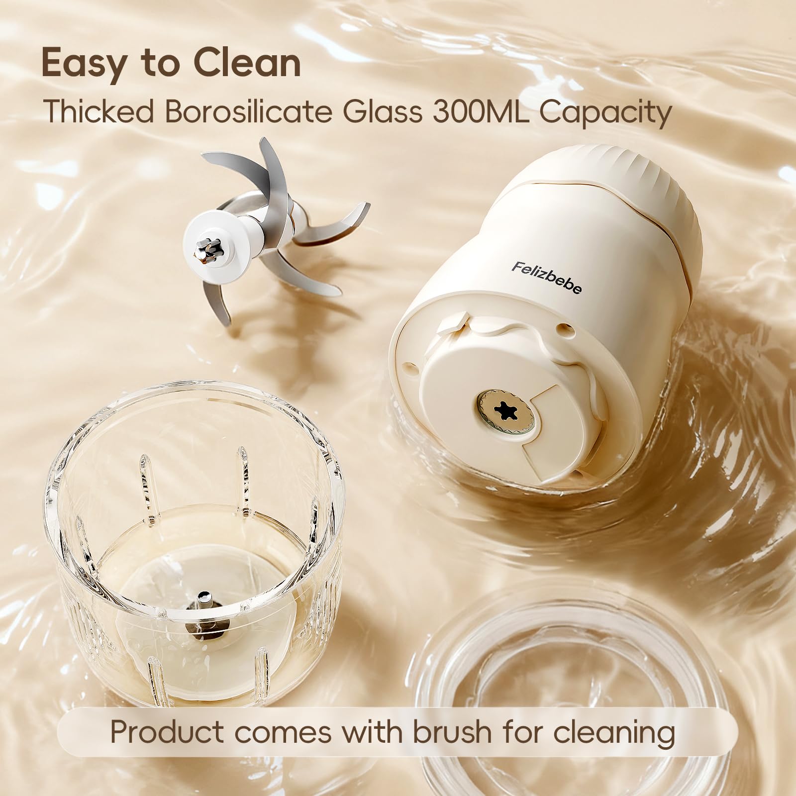 Felizbebe one-touch operation simplifies prep with minimal cleanup afterward