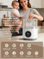Felizbebe bottle dryer dries bottles, pacifiers, and pump parts efficiently.