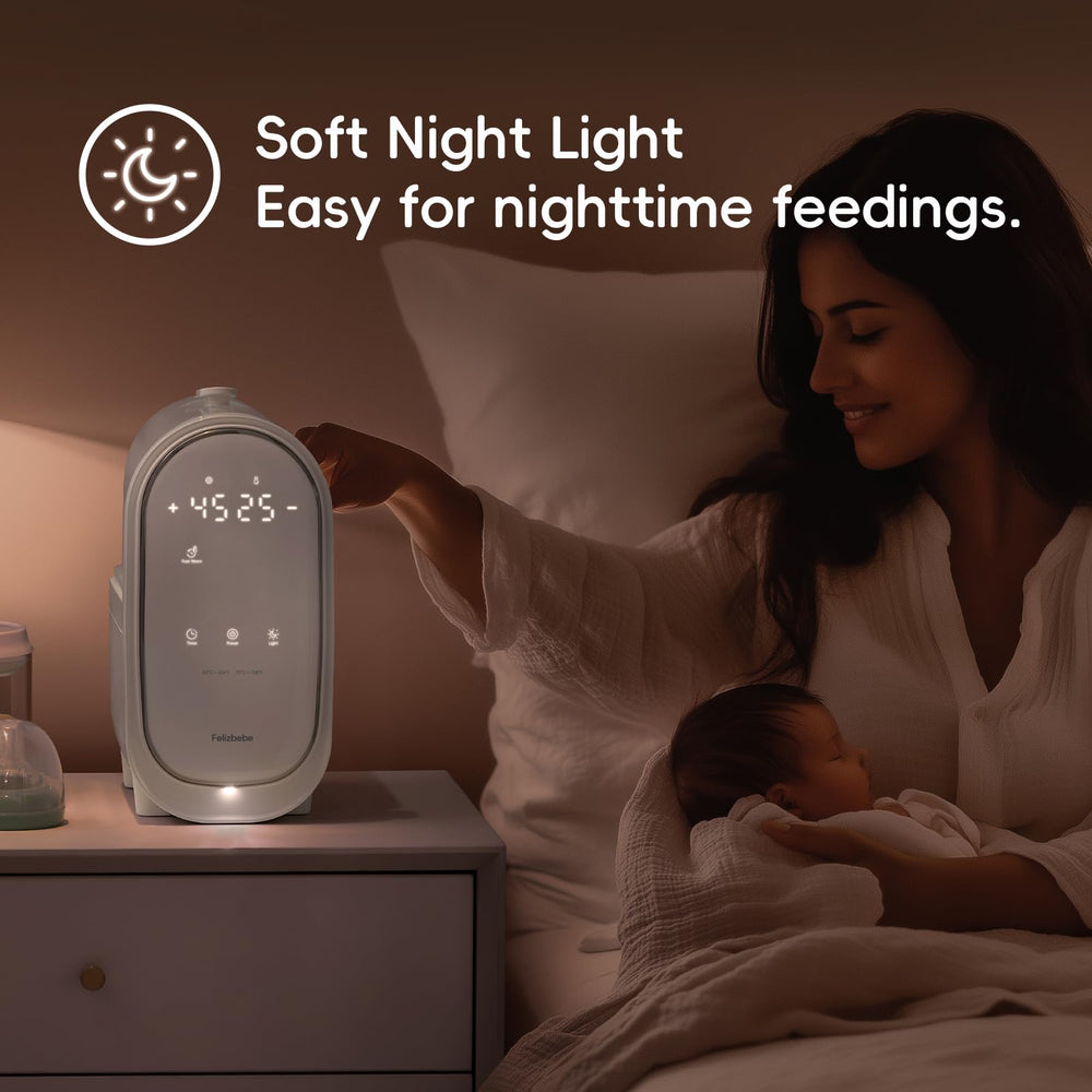 Felizbebe bottle warmer detachable base enables easy cleaning after use