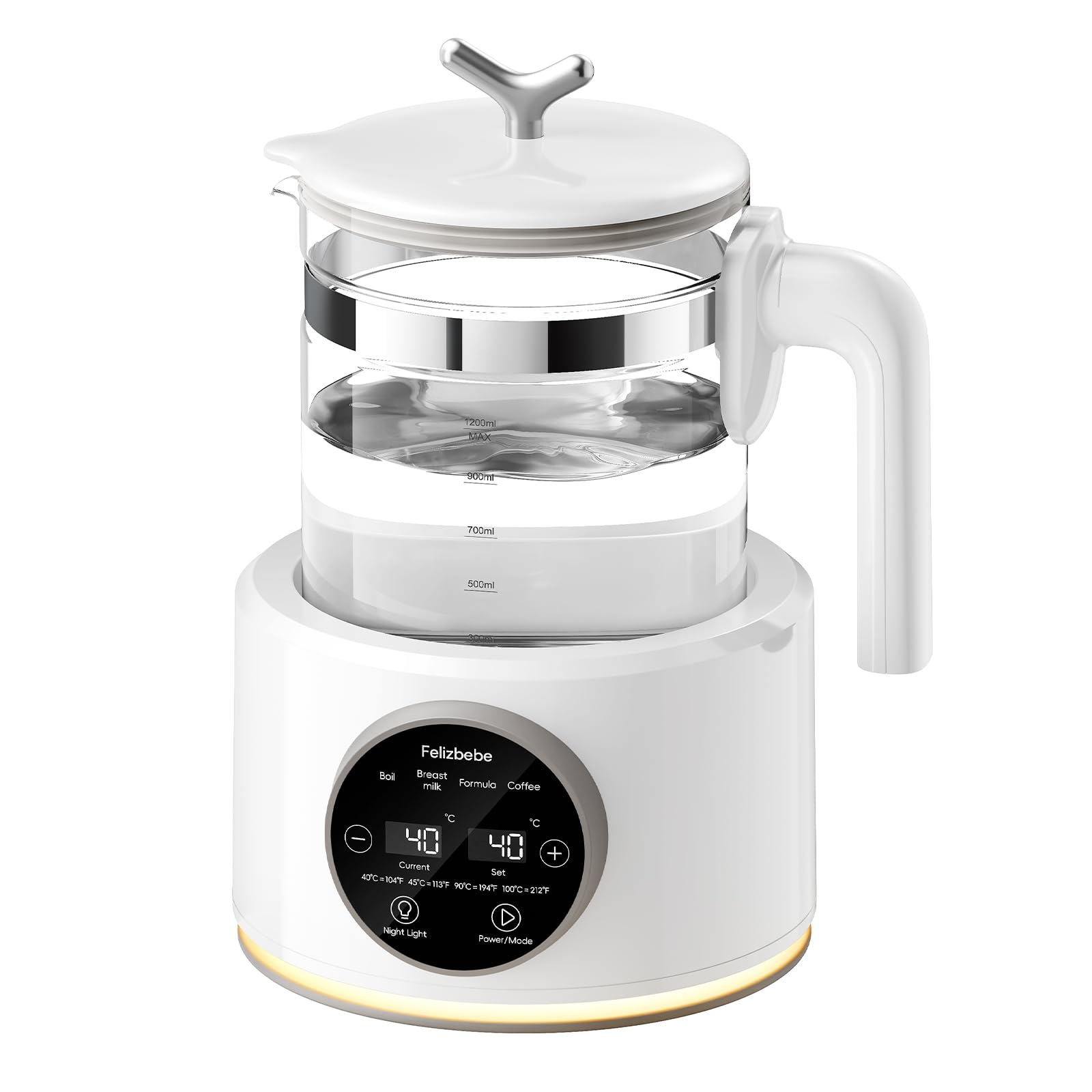 Felizbebe bottle warmer with night light for gentle night feeds