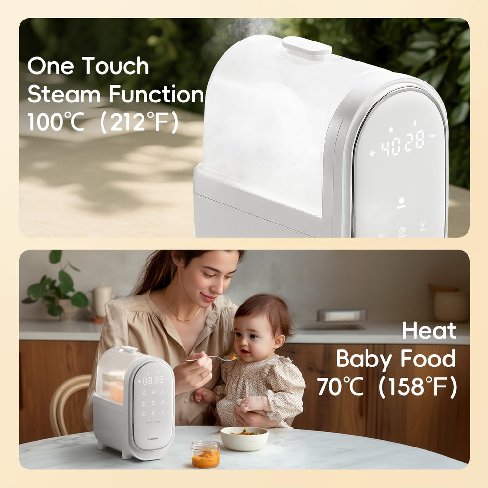 Felizbebe bottle warmer timer display helps plan feeding sessions