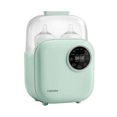 Felizbebe bottle warmer front view shows compact, sleek design for quick warming.