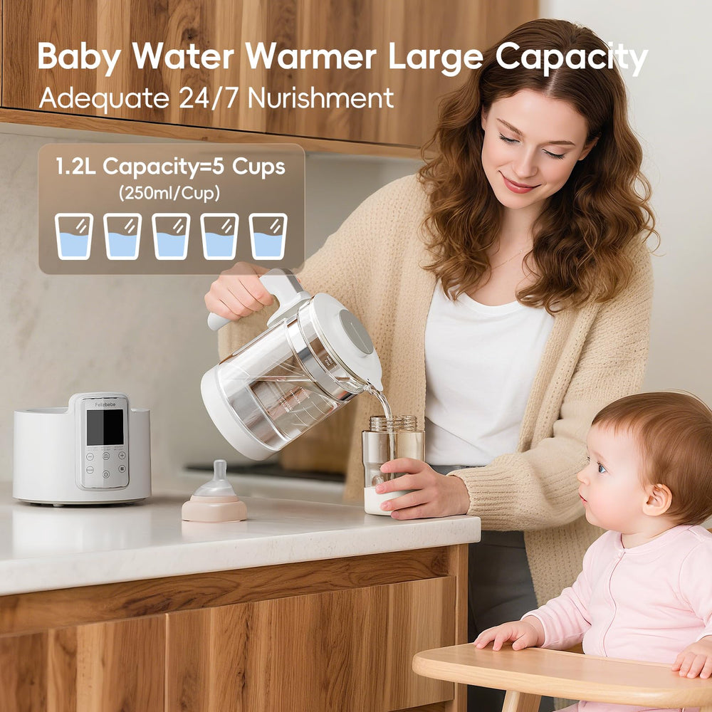 Felizbebe Instant Warming 30 Seconds delivers warm water on demand.