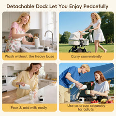 Felizbebe precise temp control display highlights safe, accurate warming.