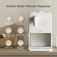Felizbebe precise-volume pour button enables accurate 10-300ml portions for feeds.