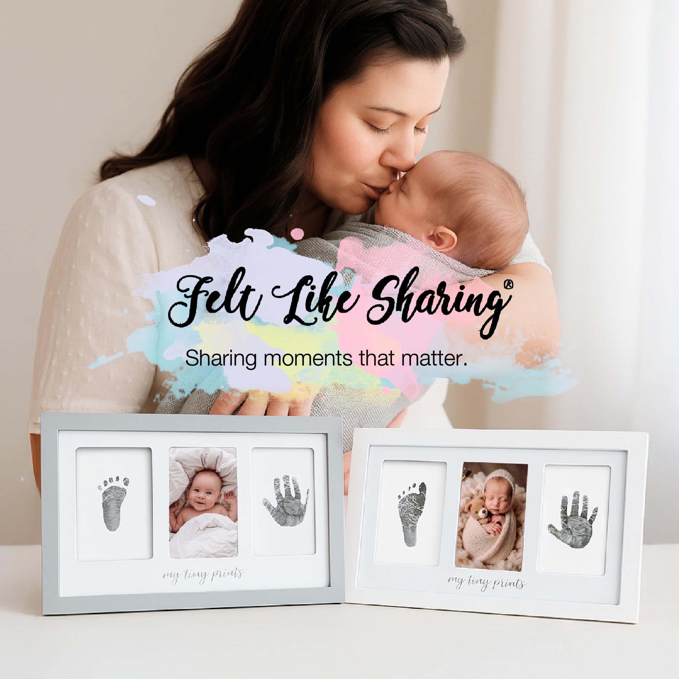 Felt Like Sharing Tiny Prints holiday display frame for cherished moments