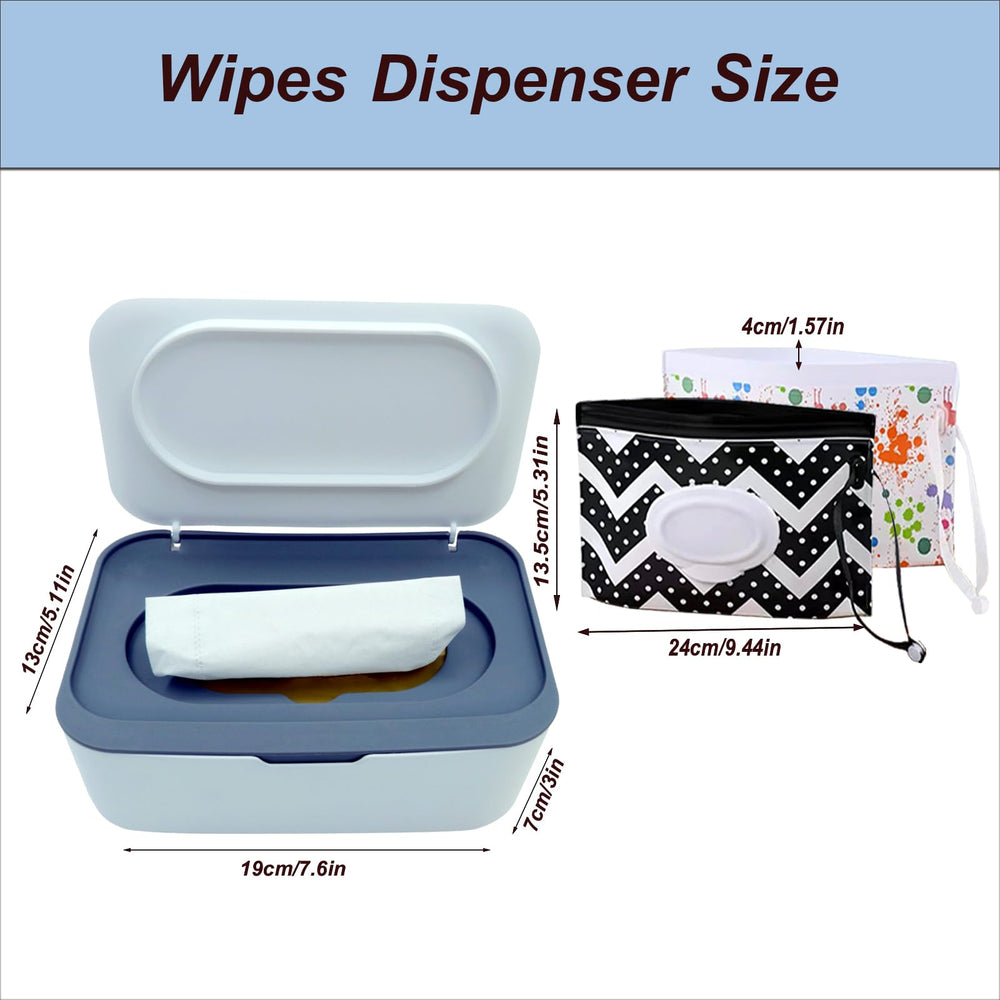 Femoliyes travel wipes bag blue with wrist strap for on-the-go convenience