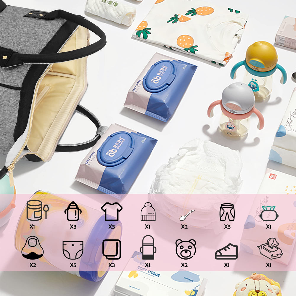 Femuar diaper bag insulated pockets demonstrate bottle-warmability and temperature control.