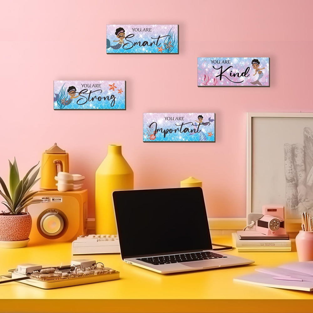 FENCORDAR mermaid-inspired quotes wall art boosts daily motivation in your space