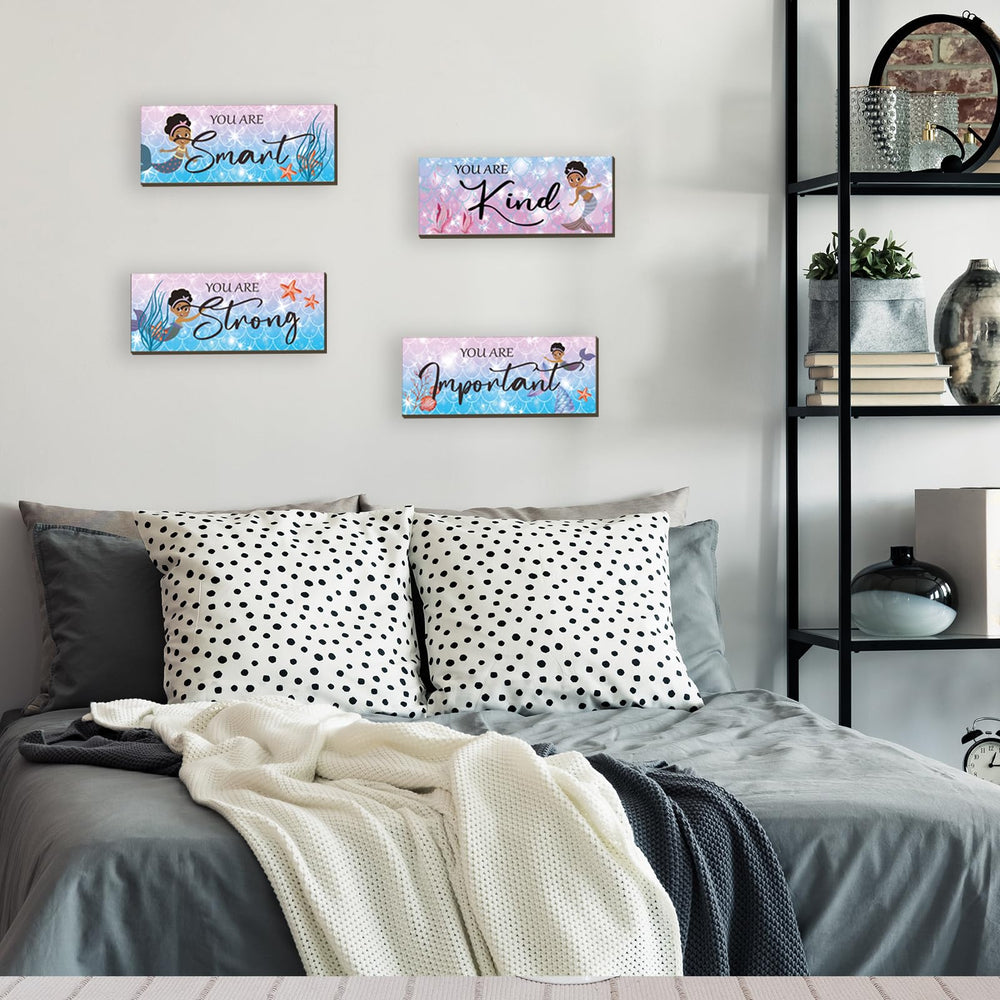 FENCORDAR mermaid wall art with motivational quotes for daily encouragement