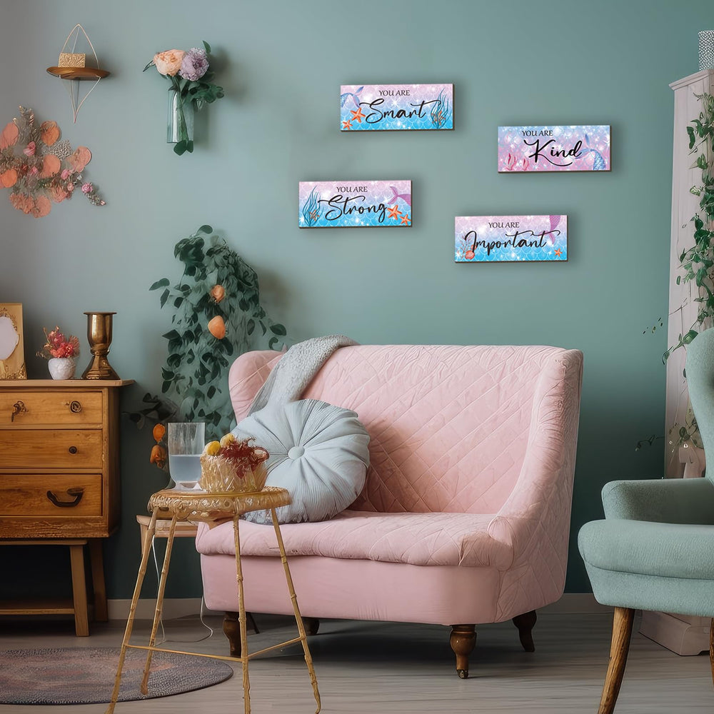 FENCORDAR mermaid wall decor quote You are kind promotes a caring, uplifting atmosphere.