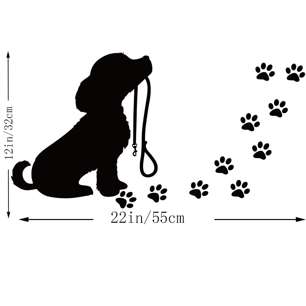 Fencosyn dog paw prints removable sticker removes cleanly without residue
