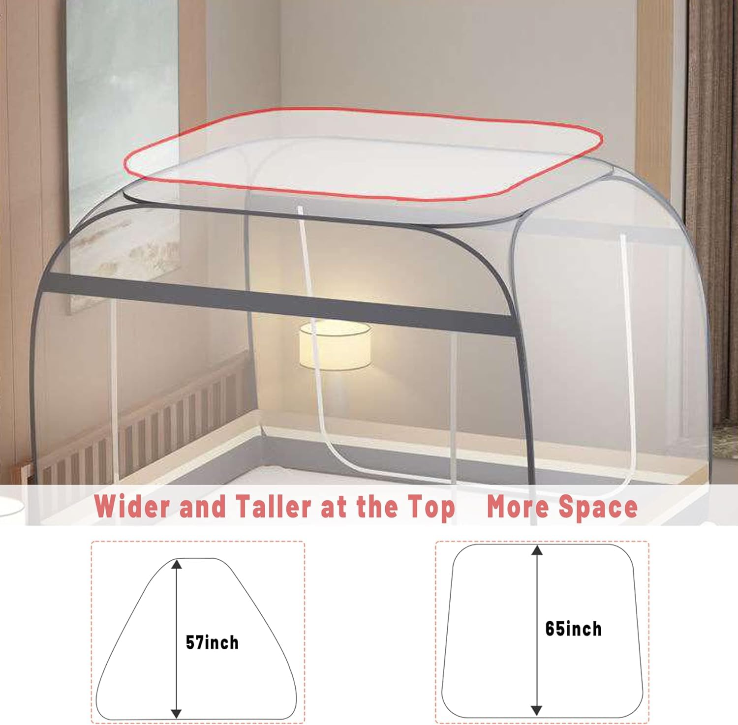 FENGJIDA pop-up mosquito net portable folding demonstrates compact travel-friendly storage
