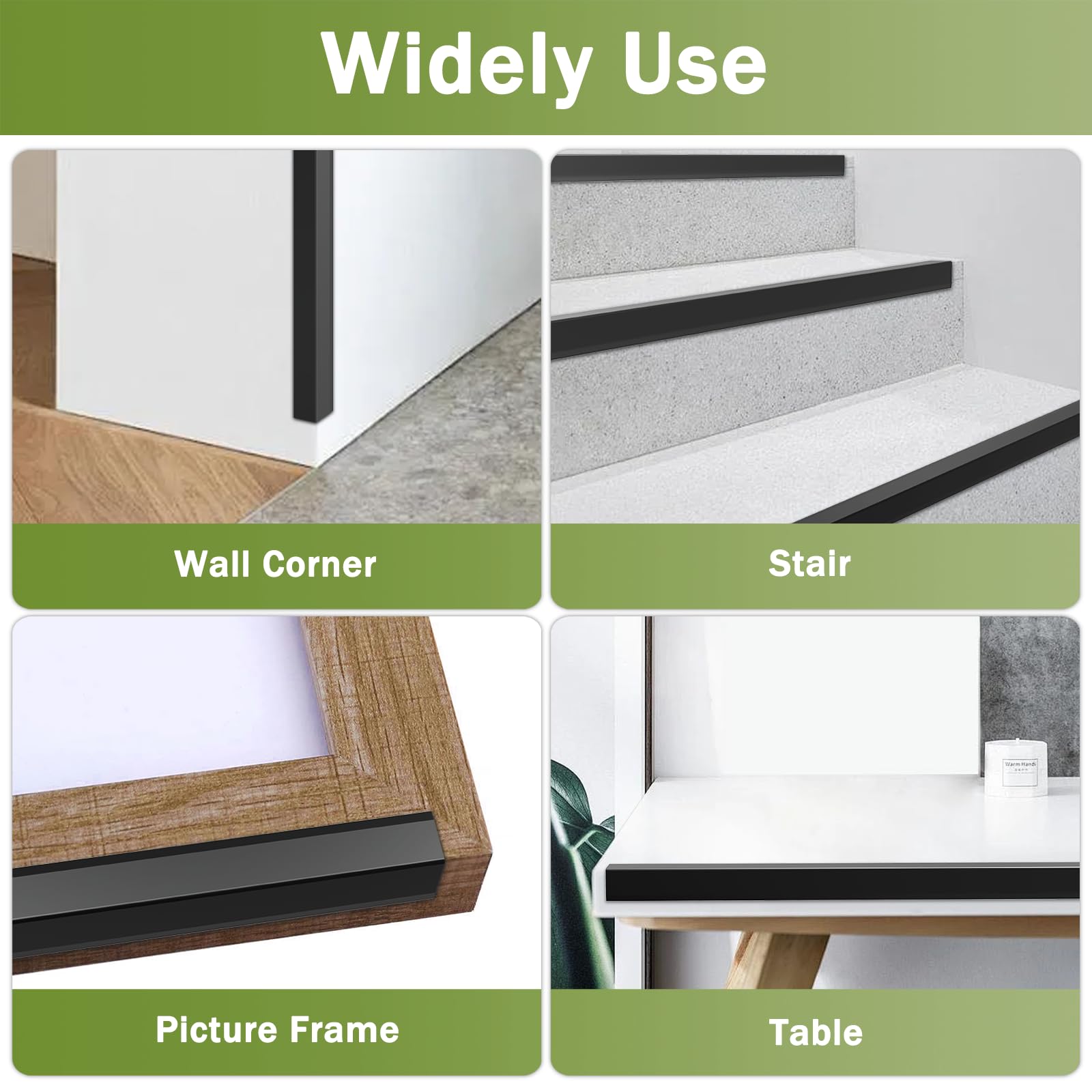 Fengone metal corner protector in kitchen or dining area for edge protection.