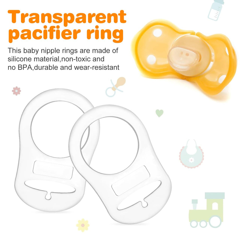 FENICAL easy-use baby pacifier rings show simple design for quick clipping