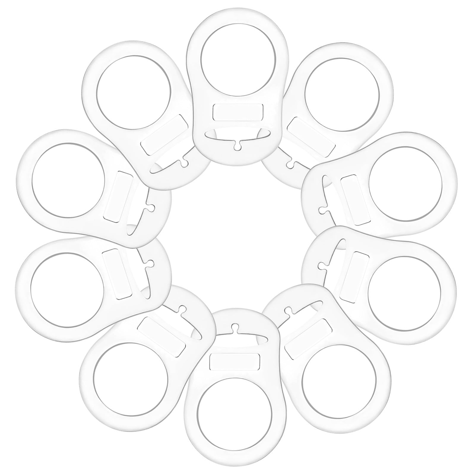 FENICAL silicone adapter rings pack shown for quick pacifier organization on the go